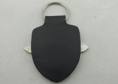 GSG9 gepersonaliseerd Leer Keychains, Promotiekeychains met Embleem met Zacht Emailembleem