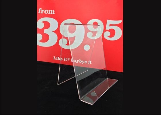 Houder van het douane de Duidelijke Acrylteken, de Acrylhouders van de Menuaffiche voor Vertoning
