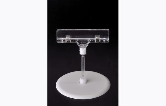 De transparante PS Plastic Klem van de Prijskaartjehouder, POP Klem met Ronde Basis 15*9cm