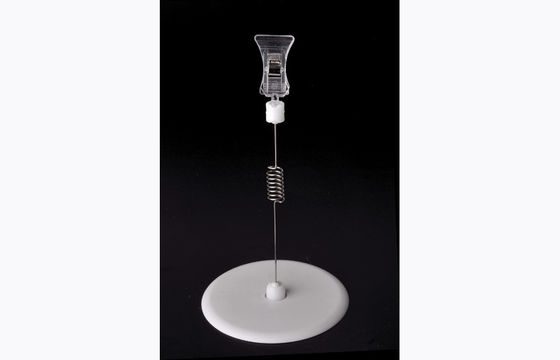 De transparante PS Plastic Klem van de Prijskaartjehouder, POP Klem met Ronde Basis 15*9cm