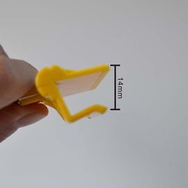Gele Supermarkt Plastic de Houdersklem van het Reclameprijskaartje, ABS Dubbele Kanten