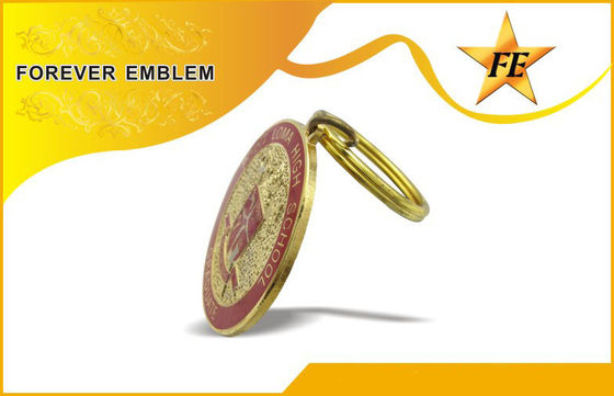 Zacht Email/Cloisonne-Metaal Promotiekeychains met Splitring en Kettingen