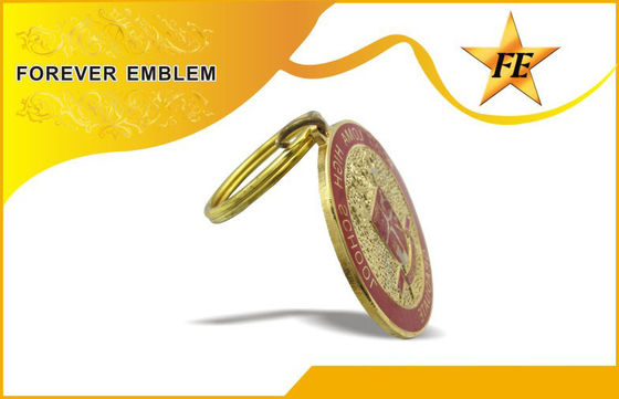 Zacht Email/Cloisonne-Metaal Promotiekeychains met Splitring en Kettingen