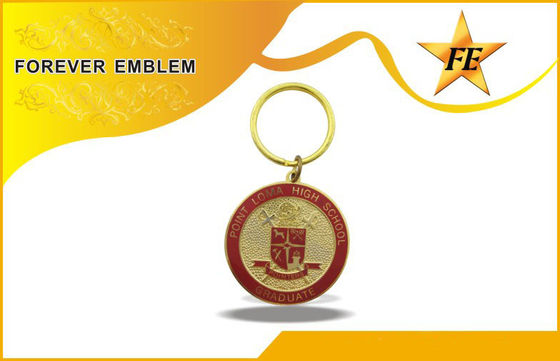 Zacht Email/Cloisonne-Metaal Promotiekeychains met Splitring en Kettingen