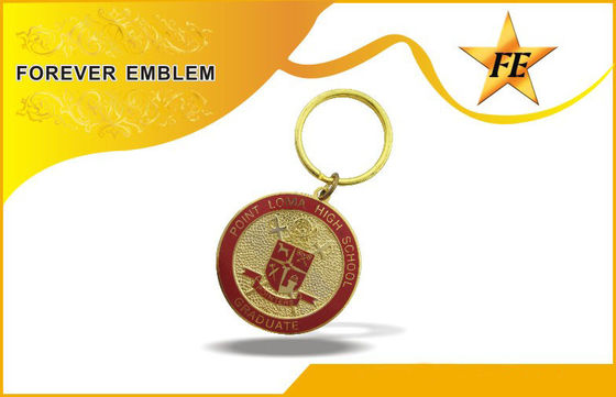 Zacht Email/Cloisonne-Metaal Promotiekeychains met Splitring en Kettingen