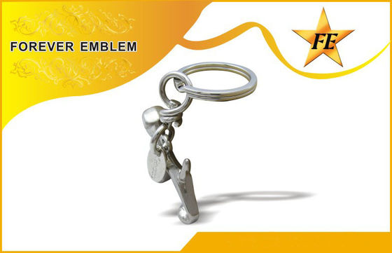 Het roestvrije Ijzer, Aluminium 3D metaal Promotiekeychains met Antiek Plateren eindigt