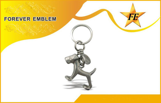 Het roestvrije Ijzer, Aluminium 3D metaal Promotiekeychains met Antiek Plateren eindigt