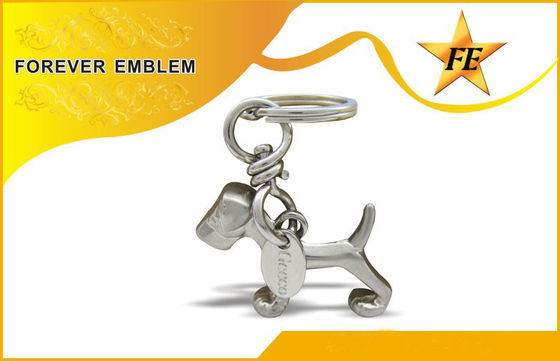 Het roestvrije Ijzer, Aluminium 3D metaal Promotiekeychains met Antiek Plateren eindigt