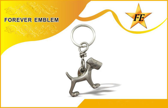 Het roestvrije Ijzer, Aluminium 3D metaal Promotiekeychains met Antiek Plateren eindigt