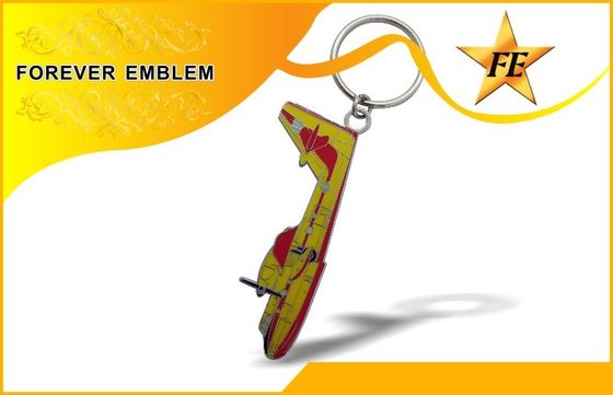 Brons Gedrukt Douanemetaal Promotiekeychains met Gouden Plateren