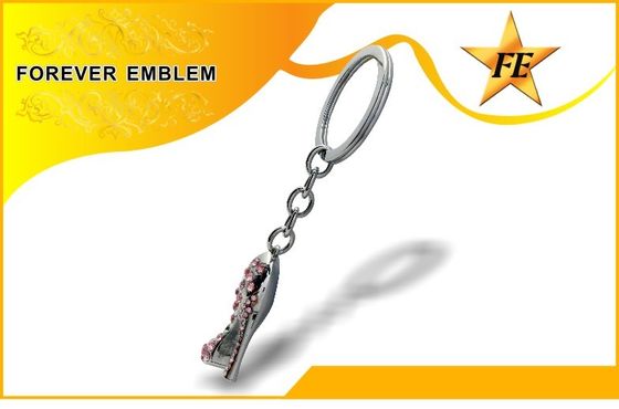 High-Heeled Zilver van Keychains van het Schoenmetaal Promotie met Bergkristal