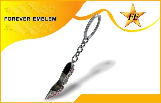High-Heeled Zilver van Keychains van het Schoenmetaal Promotie met Bergkristal