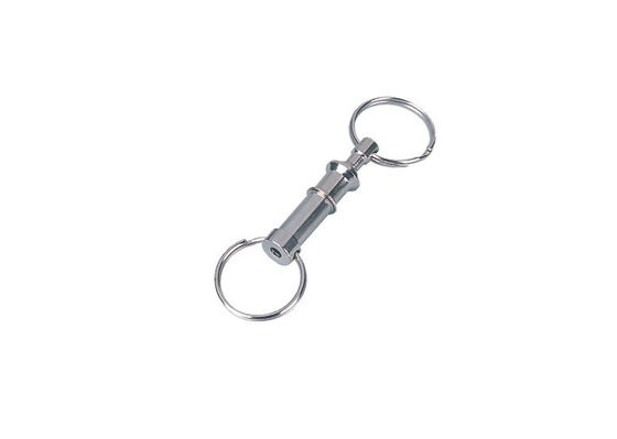 Dubbele trekkracht, Duw apart sleutelring, staaldraad Promotiekeychains 30598
