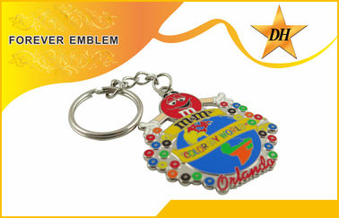 De harde Zilveren Imitatie van Keychains van het Emailmetaal Promotie voor Bedrijfsgiften
