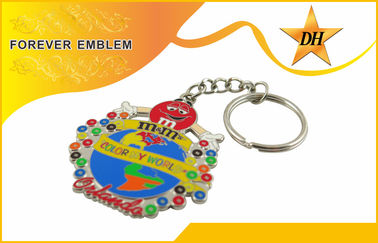 De harde Zilveren Imitatie van Keychains van het Emailmetaal Promotie voor Bedrijfsgiften