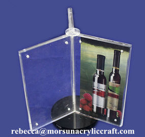 Draaibare Acryl Magnetische Menuhouder 3 Zijplexiglas Posthouder
