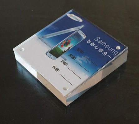 De vierkante Tribune van de het Tekenhouder van het Tafelbladplexiglas Acryl in Standaardontwerp