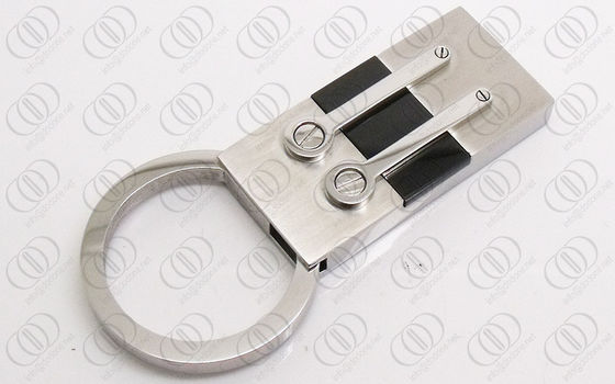 Glanzend van Keychain PVD IP van het schroevenroestvrije staal Zwarte en Zilveren