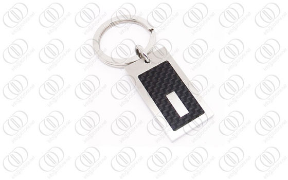 316L Accent van de Vezelkeychain Engraeable van de roestvrij staal het Zwarte Koolstof