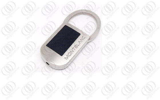 Het zwarte Roestvrije staal Keychain van de Koolstofvezel in Borstel eindigt, Intrekbare Zeer belangrijke Houder