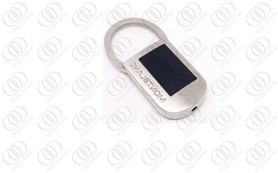 Het zwarte Roestvrije staal Keychain van de Koolstofvezel in Borstel eindigt, Intrekbare Zeer belangrijke Houder