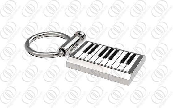 316L de Zeer belangrijke Houder van roestvrij staalkeychain met het Ontwerp van het Pianotoetsenbord