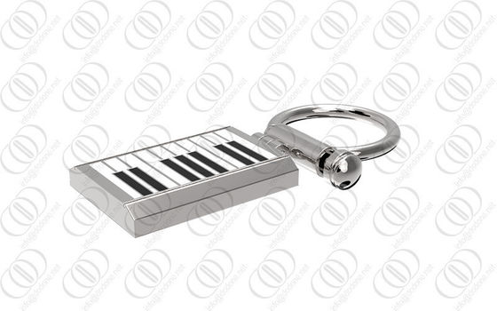 316L de Zeer belangrijke Houder van roestvrij staalkeychain met het Ontwerp van het Pianotoetsenbord