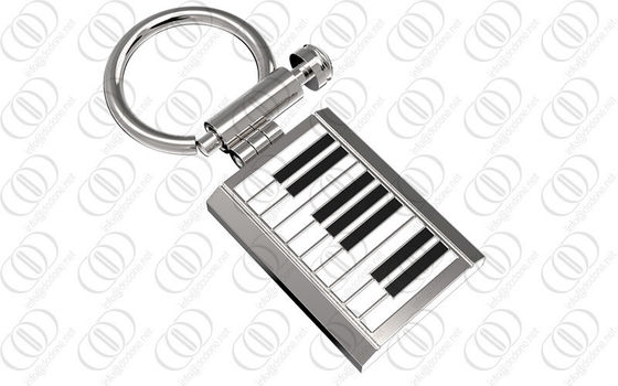 316L de Zeer belangrijke Houder van roestvrij staalkeychain met het Ontwerp van het Pianotoetsenbord