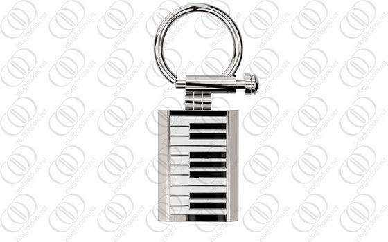 316L de Zeer belangrijke Houder van roestvrij staalkeychain met het Ontwerp van het Pianotoetsenbord