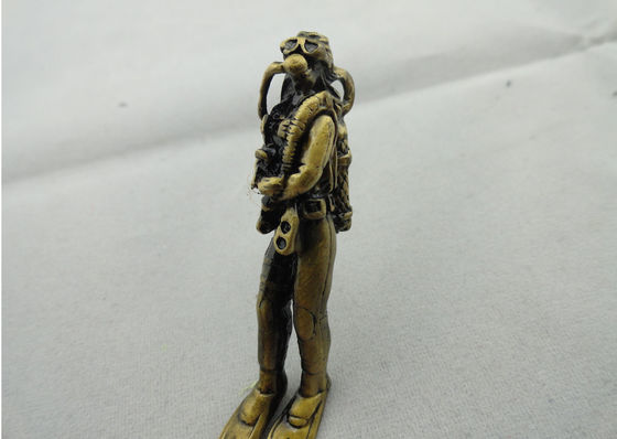 Zeer belangrijke Keten van de metaal de Volledige Hulp, Tin Promotiekeychain met Antiek Gouden Plateren