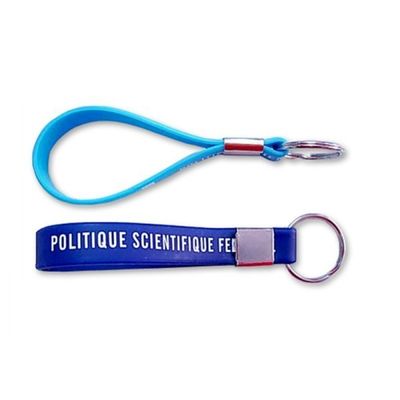100% Siliconetegenhangers Promotiekeychain, Metaaltoebehoren, Pantone-Kleur