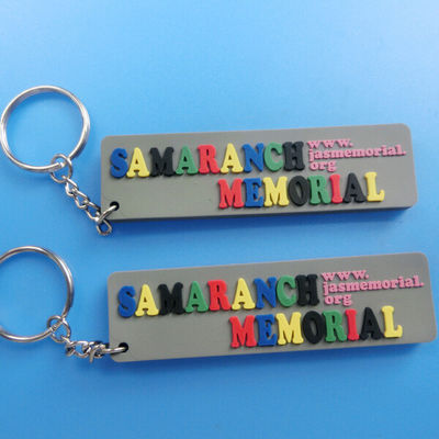 Het alfabet vormde Zacht pvc Keychain voor de Gravure van het Festivalembleem