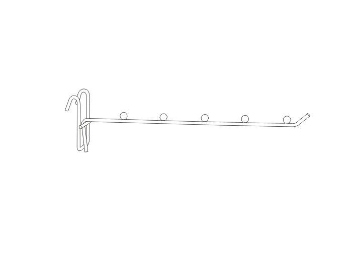 Metaal 5 van het de draad gridwall aftasten van het balstaal van het de Opslagproduct Kleinhandels de Vertoningshaken 31136