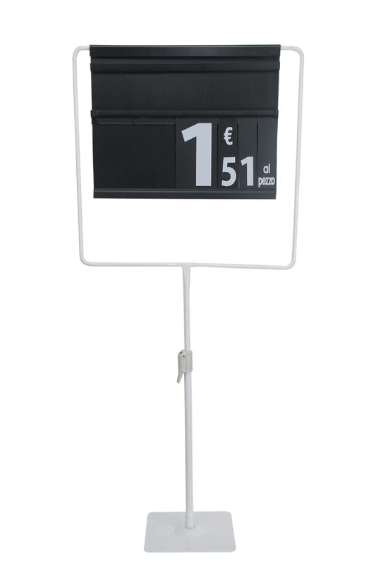 De Tribunes van de de Vloeraffiche van de metaalbasis, Bevindende de Omlijstinghouder van de Supermarktvloer
