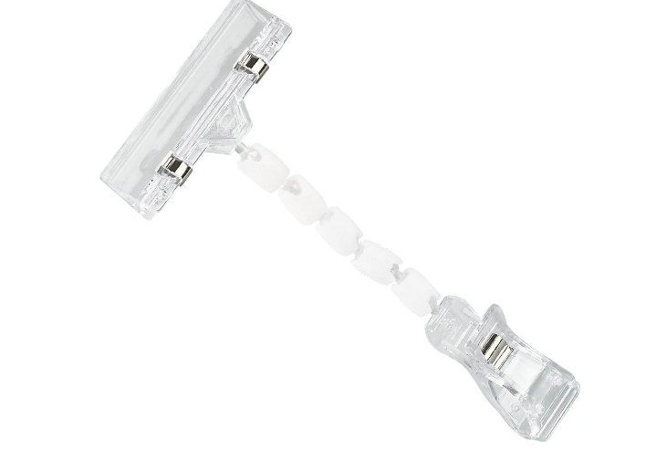 Supermarkt van de het Tekenhouder van de polycarbonaat de magnetische POP Klem met Klemmen