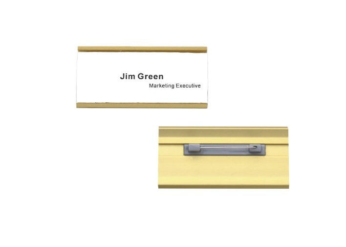 Van het Kentekenhouders van de conferentienaam van het de naamkenteken van Aluninum van de het aluminiumkaart Zilveren en gouden houder 31017