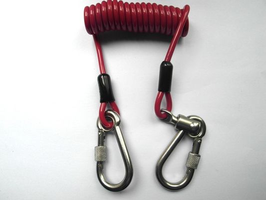 kabel van het het Hulpmiddelsleutelkoord van 5,0 mm de Rode met Haken van het Wartel de Roestvrije Sluiten